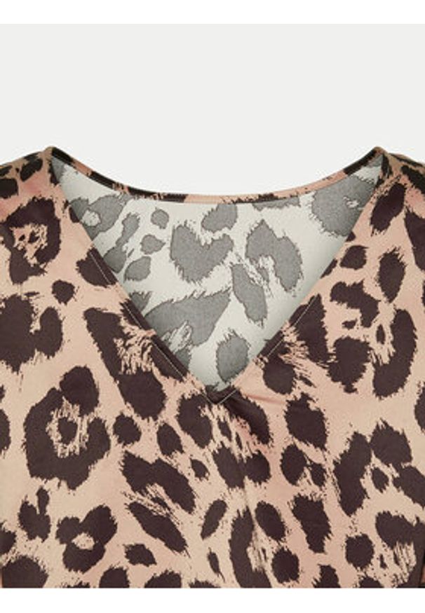 Vero Moda Bluzka Merle 10316600 Brązowy Regular Fit. Kolor: brązowy. Materiał: syntetyk