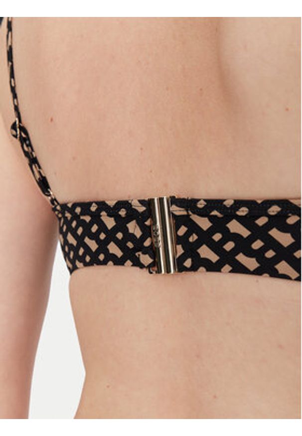 BOSS Góra od bikini Bb Monogram 50535267 Czarny Regular Fit. Kolor: czarny. Materiał: syntetyk