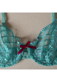 Intica - Komplet bielizny z delikatnych materiałów z ażurowymi detalami Cissy. Kolor: niebieski. Materiał: materiał. Wzór: ażurowy #2