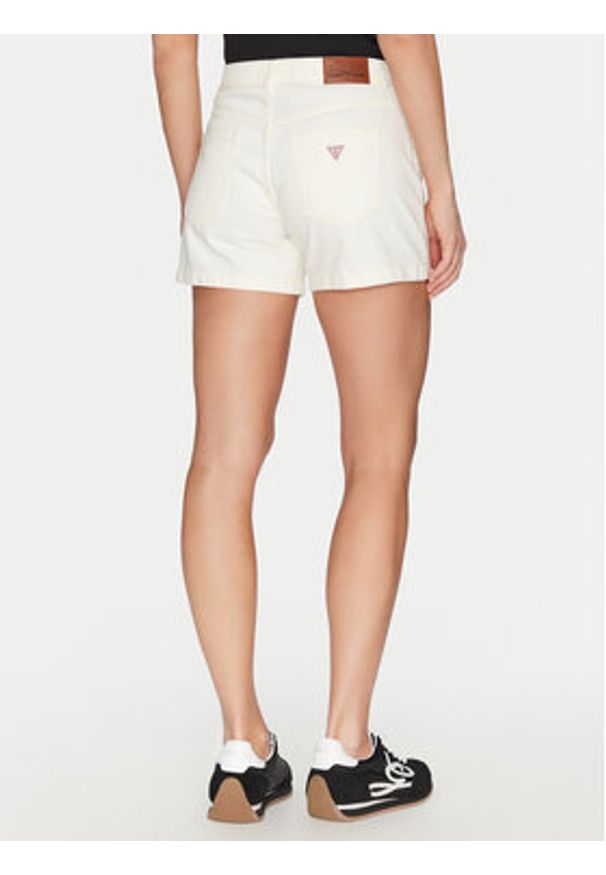 Guess Jeans Szorty materiałowe W5GD0S D5M62 Biały Regular Fit. Kolor: biały. Materiał: bawełna