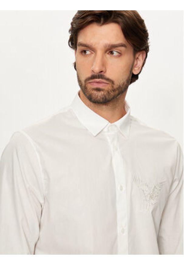 Armani Exchange Koszula 6DZC10 ZNXLZ 1116 Biały Slim Fit. Kolor: biały. Materiał: bawełna