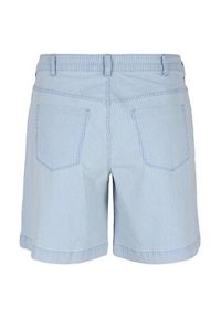 Zizzi Szorty jeansowe J10886B Błękitny Regular Fit. Kolor: niebieski. Materiał: jeans #6