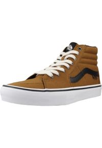 Tenisówki Vans Model Skate Sk8-hi Kolor Brązowy. Kolor: brązowy. Materiał: tkanina