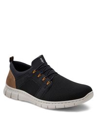 Rieker Sneakersy B7796-00 Czarny. Kolor: czarny. Materiał: materiał