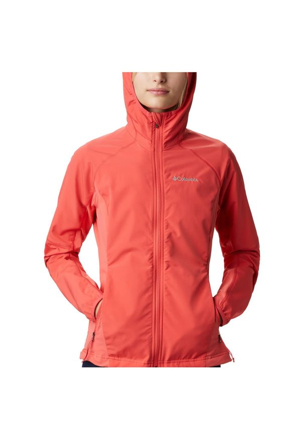 columbia - Kurtka softshell damska Columbia Sweet As Softshell Hoodie. Kolor: czerwony, różowy, wielokolorowy. Materiał: softshell