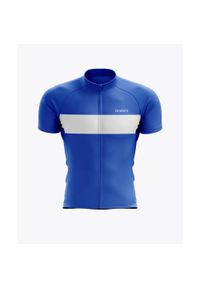 ACELERA - Męska koszulka kolarska Essential z krótkim rękawem. Kolor: niebieski, wielokolorowy, biały. Materiał: materiał. Długość rękawa: krótki rękaw. Długość: krótkie. Sport: kolarstwo #1