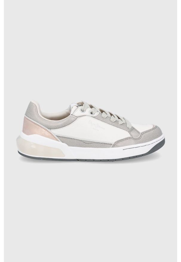 Pepe Jeans Buty Marble Glam kolor biały na platformie. Nosek buta: okrągły. Zapięcie: sznurówki. Kolor: biały. Materiał: guma. Obcas: na platformie