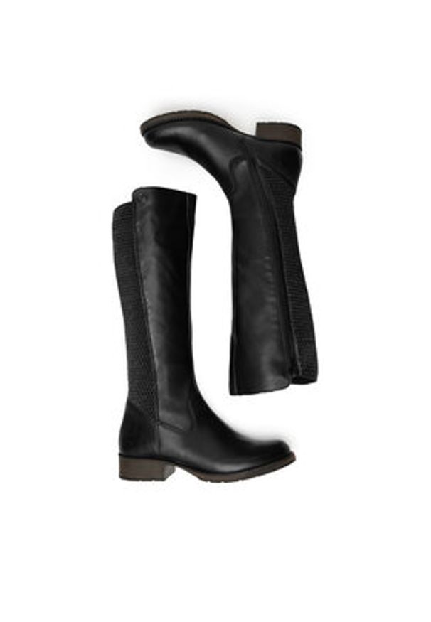 Rieker Kozaki Z9591-00 Czarny. Kolor: czarny. Materiał: skóra