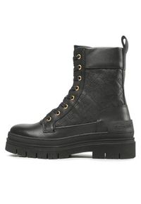 TOMMY HILFIGER - Tommy Hilfiger Trapery Lace Up Zip Boot Monogram FW0FW06849 Czarny. Kolor: czarny. Materiał: skóra #6