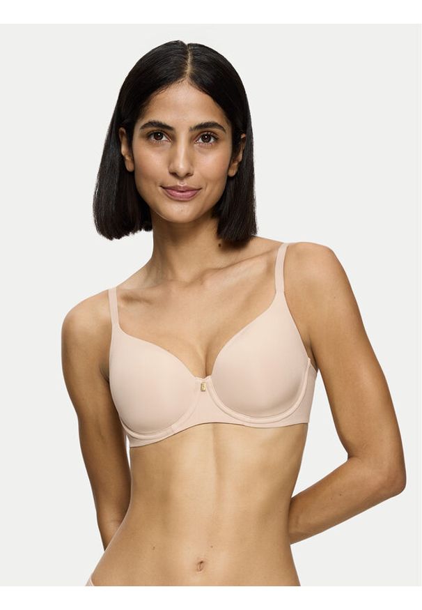 Triumph Biustonosz z fiszbiną Body Make-Up Essentials 10190664 Beżowy jasny. Kolor: beżowy. Materiał: syntetyk