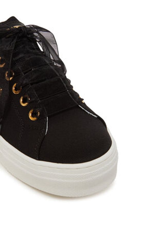 Elisabetta Franchi Sneakersy F4-A9E-0241 Czarny. Kolor: czarny. Materiał: materiał