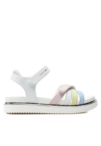 TOMMY HILFIGER - Tommy Hilfiger Sandały Velcro Sandal T3A2-33241-0326 S Kolorowy. Materiał: skóra. Wzór: kolorowy