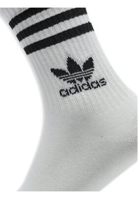 Adidas - adidas Zestaw 6 par wysokich skarpet unisex 3-Stripes JE1828 Biały. Kolor: biały. Materiał: bawełna, materiał