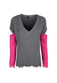 Pinko Sweter "Cemento". Okazja: na co dzień. Materiał: wełna. Wzór: prążki. Styl: casual #1