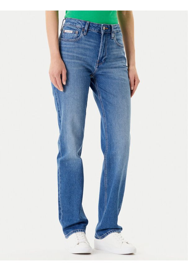 Calvin Klein Jeans Jeansy LV047B913G Niebieski Straight Fit. Kolor: niebieski