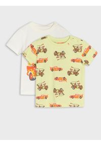 Sinsay - Koszulki 2 pack Cars - kremowy. Kolor: kremowy #1