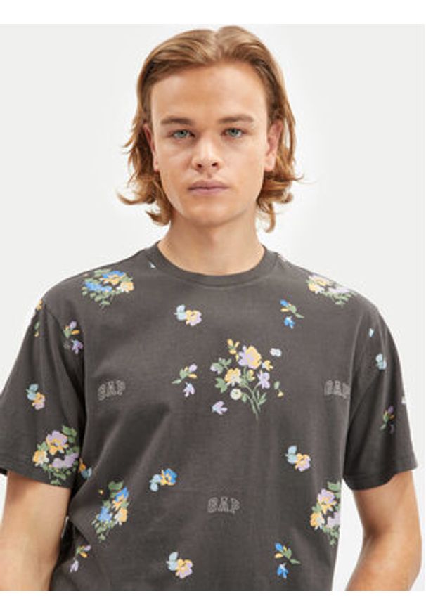 GAP - Gap T-Shirt 586480-01 Czarny Regular Fit. Kolor: czarny. Materiał: bawełna