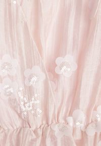 Born2be - Różowy Kopertowy Kombinezon z Tencelu Ozdobiony Kwiatkami 3D i Cekinami Adralila. Okazja: na co dzień, na spacer. Kolor: różowy. Materiał: materiał, poliester. Wzór: kwiaty, aplikacja. Sezon: lato. Styl: casual, klasyczny, elegancki #8