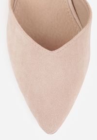 Born2be - Różowe Czółenka Vices na Obcasie z Wkładką ze Skóry Naturalnej z Metaliczną Aplikacją Lilindraen. Okazja: na wesele, na co dzień, na ślub cywilny. Nosek buta: szpiczasty. Zapięcie: sprzączka. Kolor: różowy. Wzór: aplikacja. Materiał: skóra. Obcas: na obcasie. Styl: casual, elegancki. Wysokość obcasa: średni #3