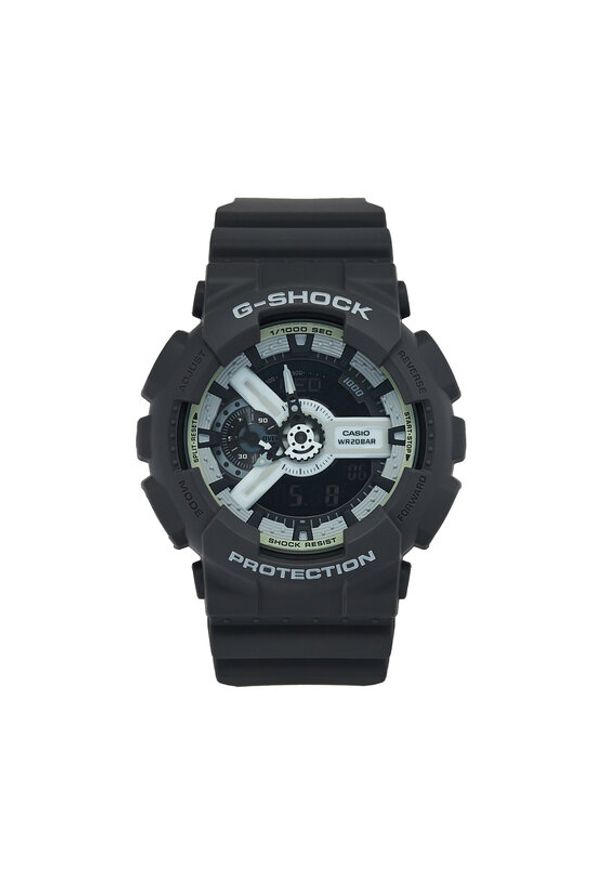 G-Shock Zegarek Hidden Glow GA-110HD-8AER Szary. Kolor: szary. Materiał: syntetyk