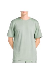 Koszulka męska New Balance MT6100FRAAR - zielona. Kolor: zielony. Materiał: materiał, poliester. Długość rękawa: krótki rękaw. Długość: krótkie #1