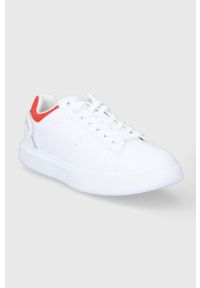 Trussardi Jeans - Trussardi buty kolor biały. Nosek buta: okrągły. Zapięcie: sznurówki. Kolor: biały. Materiał: guma #3