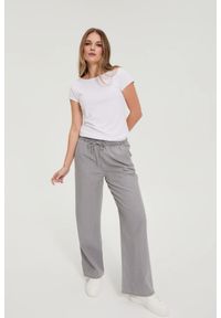 MOODO - Jeansy z szerokimi nogawkami szare. Kolor: szary #1