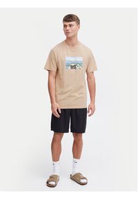 !SOLID - Solid T-Shirt 21108237 Beżowy Regular Fit. Kolor: beżowy. Materiał: bawełna #4