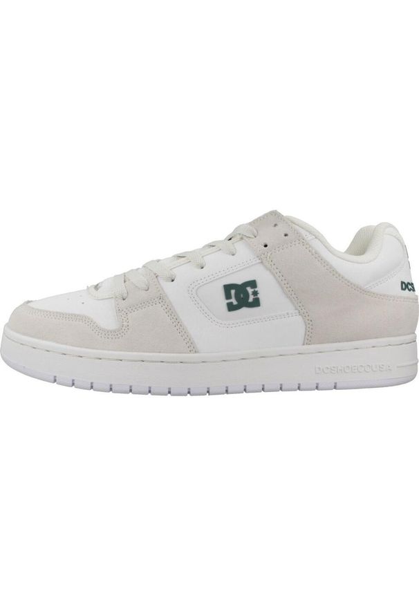 DC Shoes - Buty do chodzenia męskie DC Manteca Se. Zapięcie: sznurówki. Kolor: biały. Materiał: materiał, syntetyk, tkanina. Szerokość cholewki: normalna. Sport: turystyka piesza