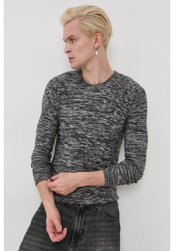 !SOLID - Solid Sweter męski kolor szary. Kolor: szary. Materiał: materiał. Długość rękawa: długi rękaw. Długość: długie