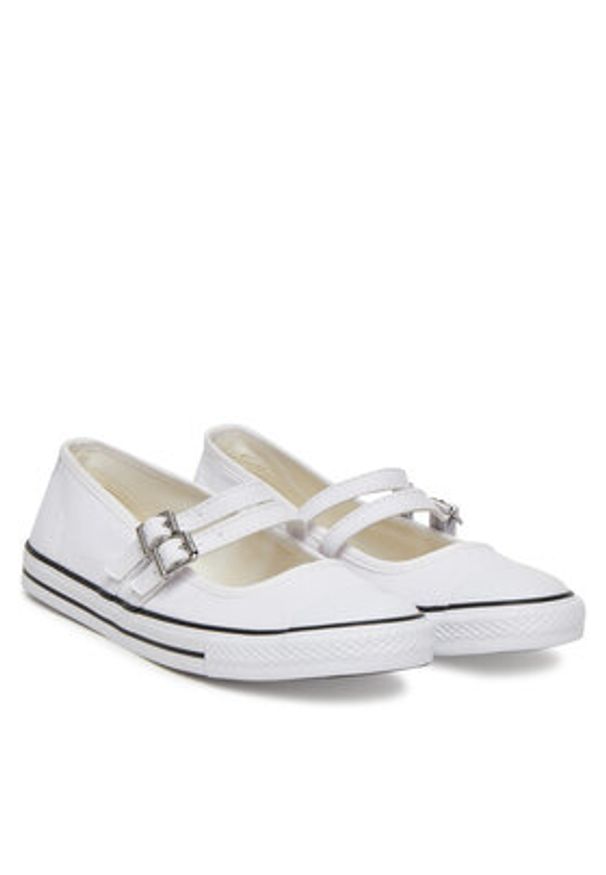 Converse Baleriny Chuck Taylor All Star Dainty Mary Jane A11552C Biały. Kolor: biały. Materiał: materiał