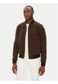 Milestone Kurtka skórzana MSDario 531621 60695 Brązowy Regular Fit. Kolor: brązowy. Materiał: skóra #1