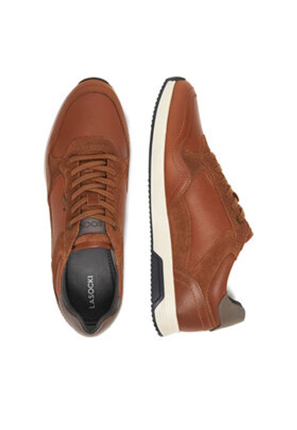 Lasocki Sneakersy CEO-LUIS-03 MI24 Brązowy. Kolor: brązowy. Materiał: skóra