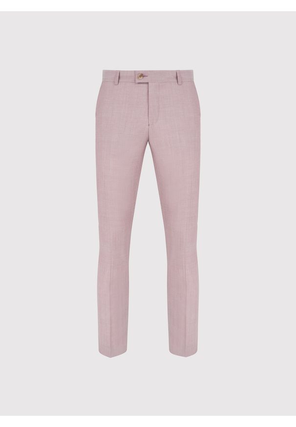 Pako Lorente - PAKO LORENTE - Różowe spodnie ganiturowe wełna. Kolor: różowy. Materiał: wełna
