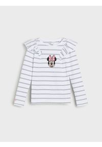 Sinsay - Prążkowana koszulka z długimi rękawami Minnie Mouse - wielobarwny. Materiał: prążkowany. Długość rękawa: długi rękaw. Długość: długie. Wzór: motyw z bajki