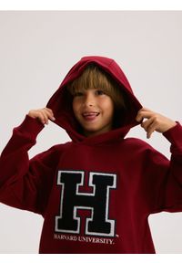 Reserved - Bluza Harvard - intenstywna czerwień. Kolor: czerwony. Materiał: bawełna, dzianina #1