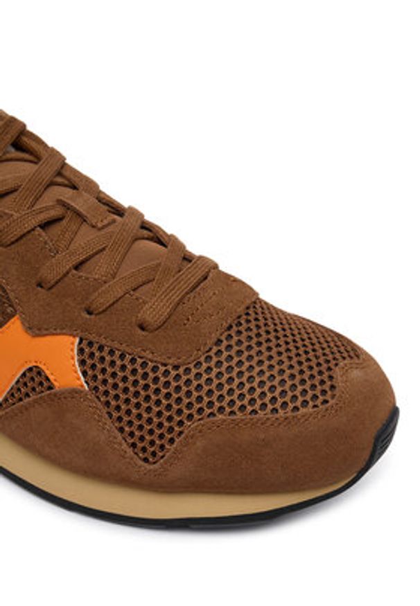TOMMY HILFIGER - Tommy Hilfiger Sneakersy FM0FM05831 Brązowy. Kolor: brązowy. Materiał: materiał