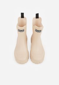 Born2be - Beżowe Kalosze o Fasonie Sztybletów z Antypoślizgową Podeszwą Uemaeno. Okazja: na co dzień. Kolor: beżowy. Materiał: jeans. Styl: casual, klasyczny #9