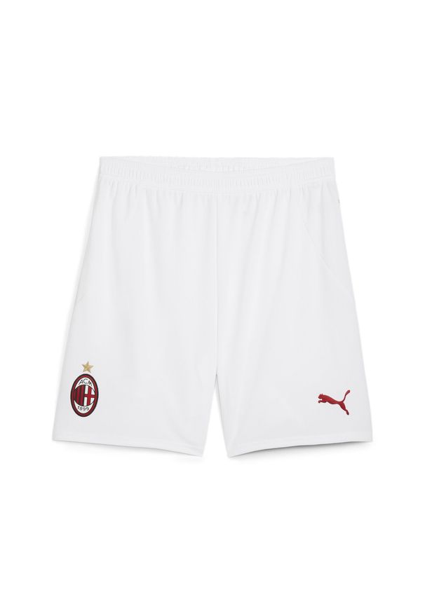 Puma - Męskie szorty AC Milan 24/25 PUMA White For All Time Red. Kolor: wielokolorowy, biały, czerwony. Sport: piłka nożna