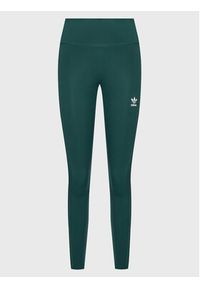 Adidas - adidas Legginsy adicolor Tight HN5904 Zielony Slim Fit. Kolor: zielony. Materiał: syntetyk #3