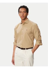 TOMMY HILFIGER - Tommy Hilfiger Koszula Gmd MW0MW43298 Beżowy Regular Fit. Kolor: beżowy. Materiał: bawełna #1
