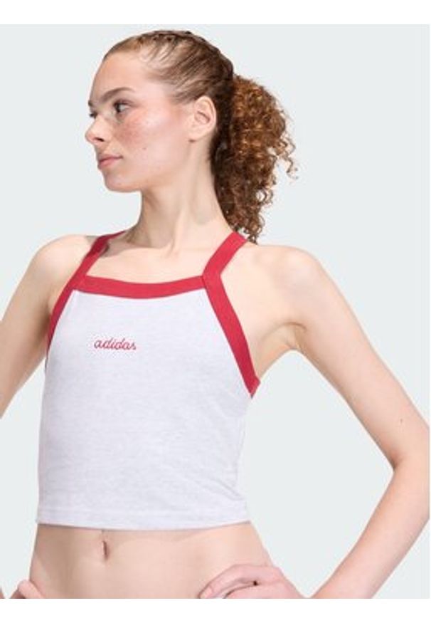 Adidas - adidas Top 158661 Szary Slim Fit. Kolor: szary