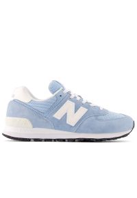 Buty New Balance U574GWE - niebieskie. Kolor: niebieski. Materiał: guma, syntetyk, zamsz, materiał, skóra. Szerokość cholewki: normalna. Model: New Balance 574