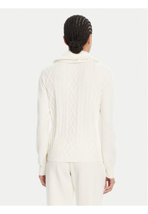 Liu Jo Sport Sweter TF5039 MS75L Écru Regular Fit. Materiał: syntetyk. Styl: sportowy