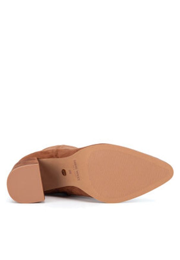 Nine West Botki WFA3000-1 Brązowy. Kolor: brązowy. Materiał: materiał