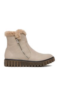 Rieker Botki Y3481-60 Beżowy. Kolor: beżowy. Materiał: materiał #1
