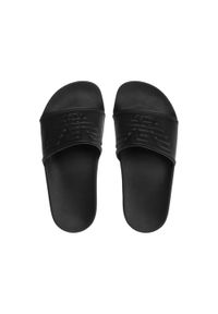 EMPORIO ARMANI CONNECTED - Klapki basenowe dla dorosłych Emporio Armani Beachwear. Kolor: czarny. Styl: sportowy