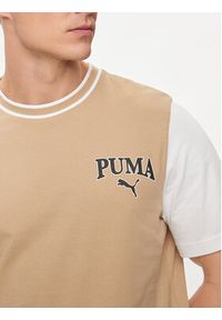 Puma T-Shirt Squad 678968 Beżowy Regular Fit. Kolor: beżowy. Materiał: bawełna