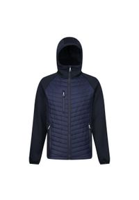 Regatta - Męska Pikowana Kurtka Hybrydowa Navigate. Kolor: niebieski, szary, wielokolorowy. Materiał: puch. Sport: turystyka piesza #1