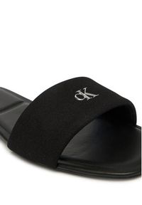 Calvin Klein Klapki Square Flat Sndl Canvas Hw HW0HW03129 Czarny. Kolor: czarny. Materiał: materiał #2